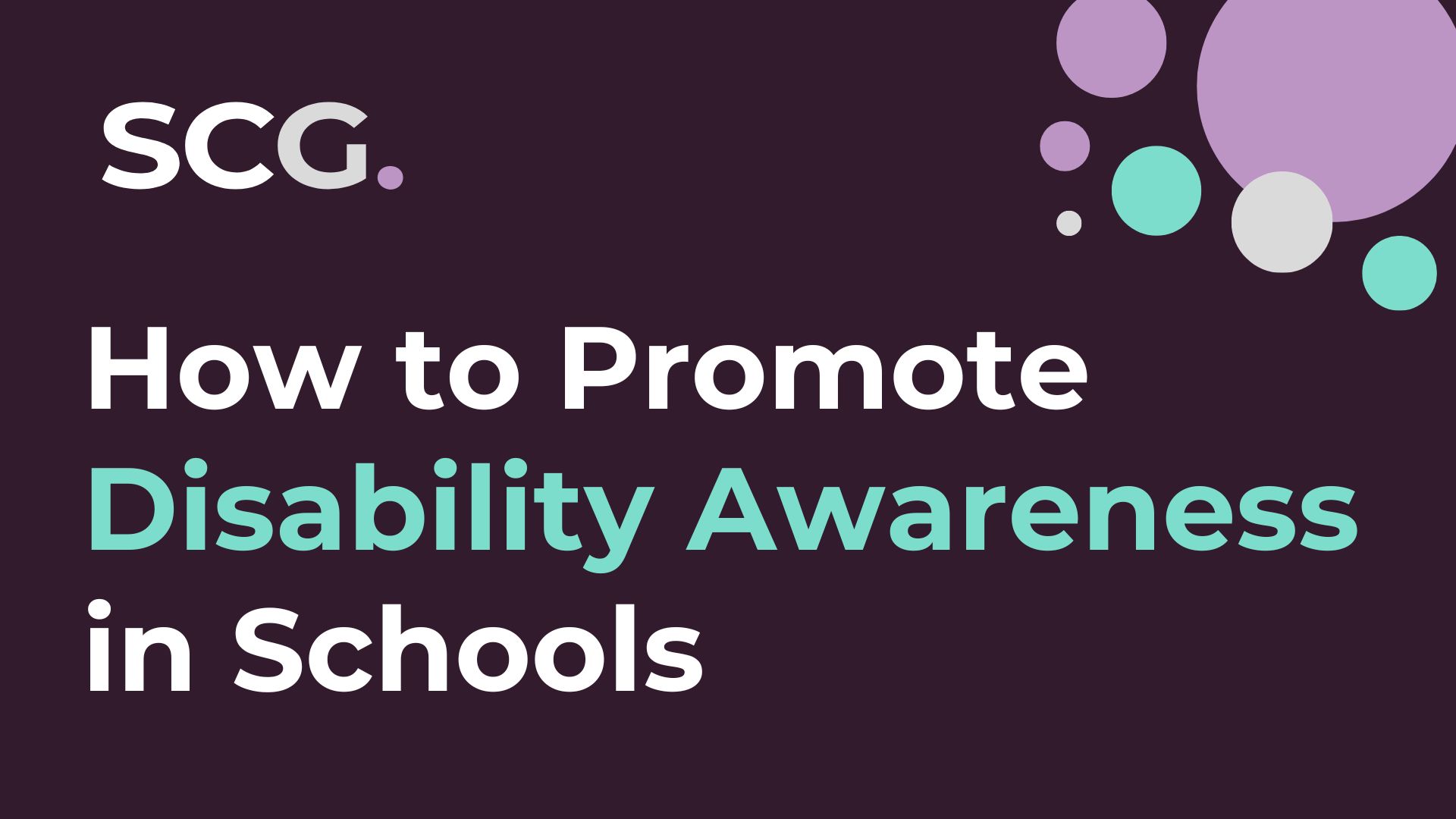 How to Promote Disability Awareness in Schools