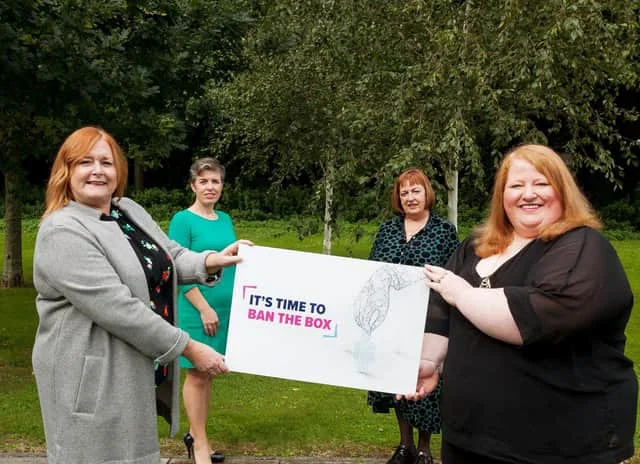 Image: Launching in NortheSara Neilson Employability Manager, Business in the Community; Joanne Lennox, Head of People and Engagement, Farrans Construction; Olwen Lyner, Chief Executive, Niacro and NI Justice Minister, Naomi Long