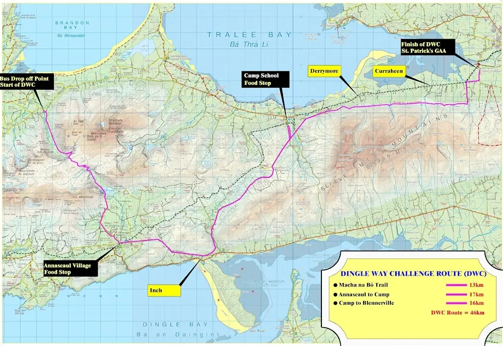 The Dingle Way Challenge 2026 - Route Map