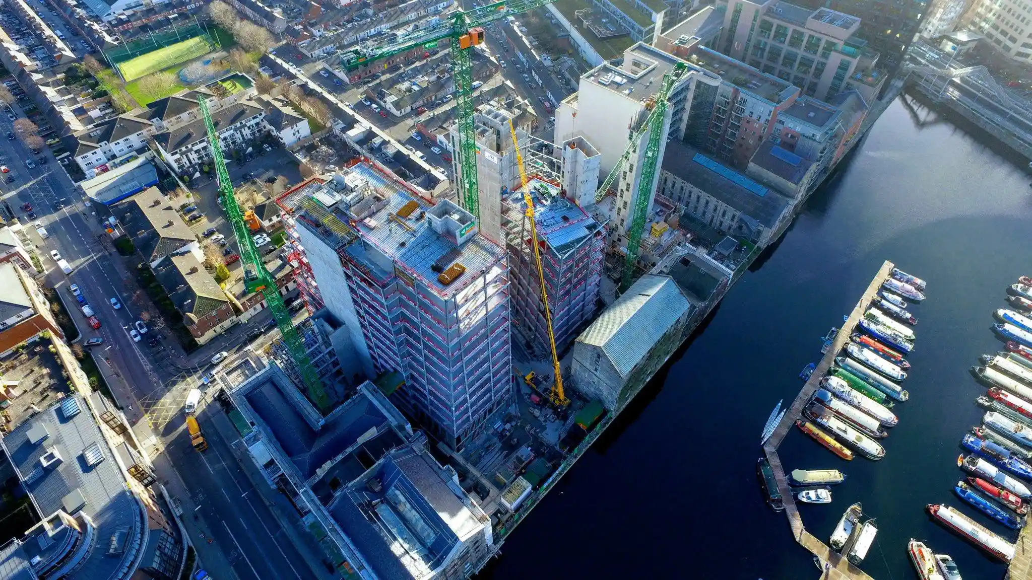 Aeriel view of Boland Quay site in Dublin