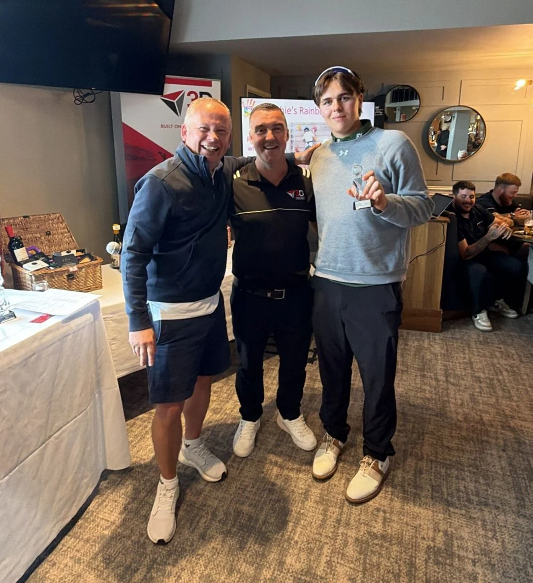 2026 Individual third place - Owen collects the trophy from Damian on behalf of Tom