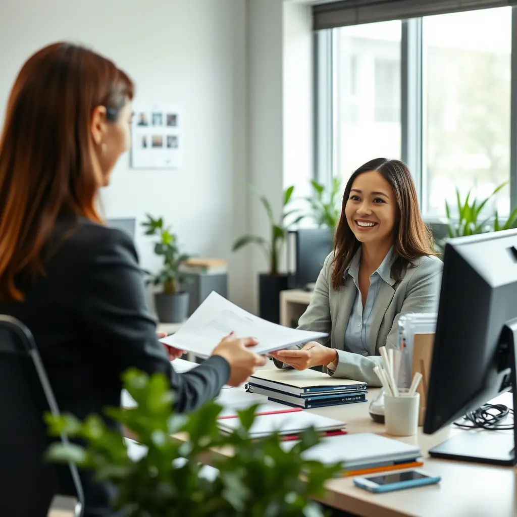 Co-workers in an office