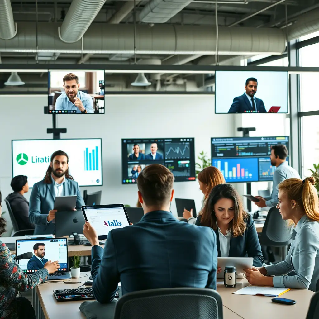 A modern Fintech office operation