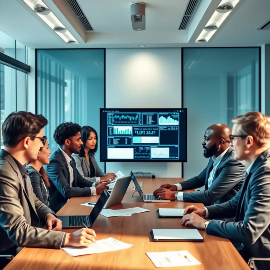 Participants at a marketing meeting