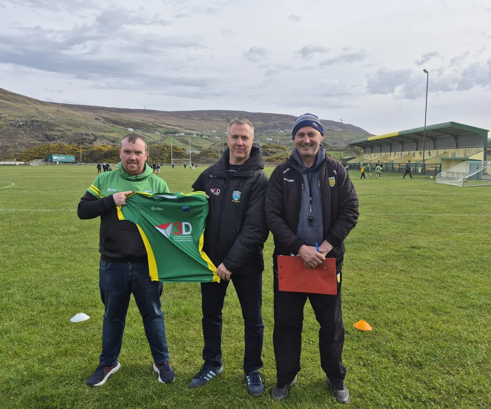 Danny, Michael and Paddy at the 2026 Easter Camp in Glencolmcille