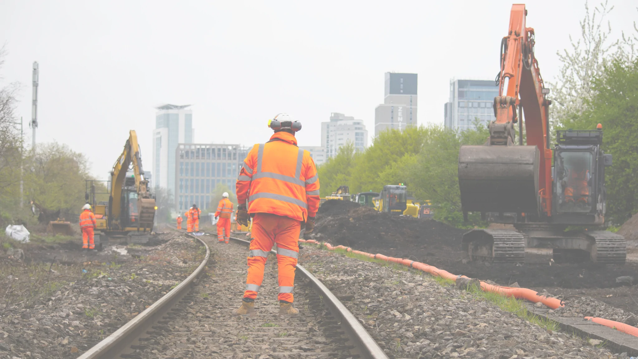 Rail workers complete repair work on railway line
