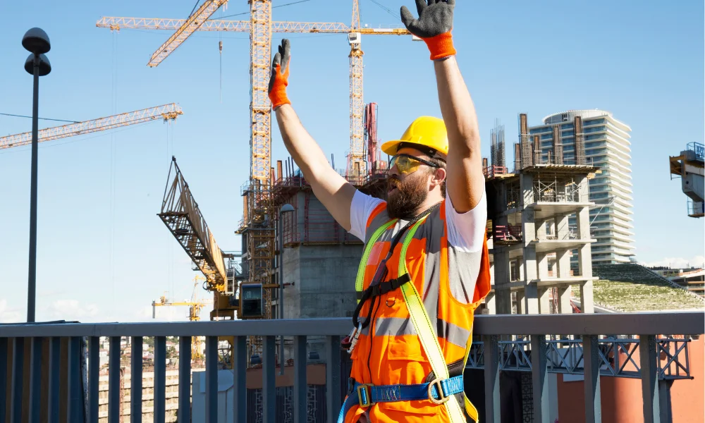 A Slinger operating on a construction site