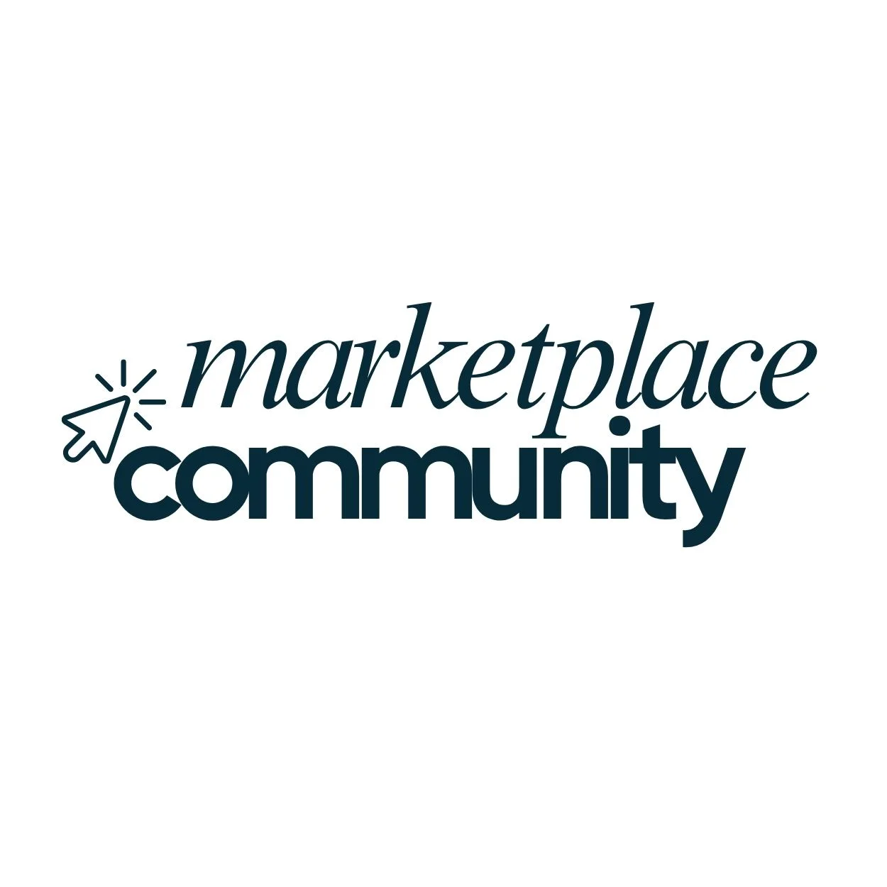 Marketplace Community by 3Search logo with a cursor click icon