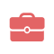 Pink brief case icon 