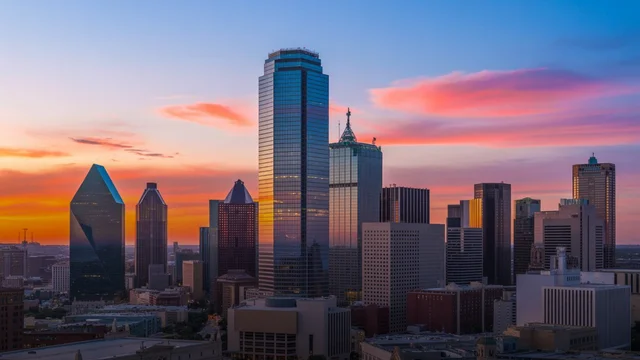 Image of Austin skyline at sunset