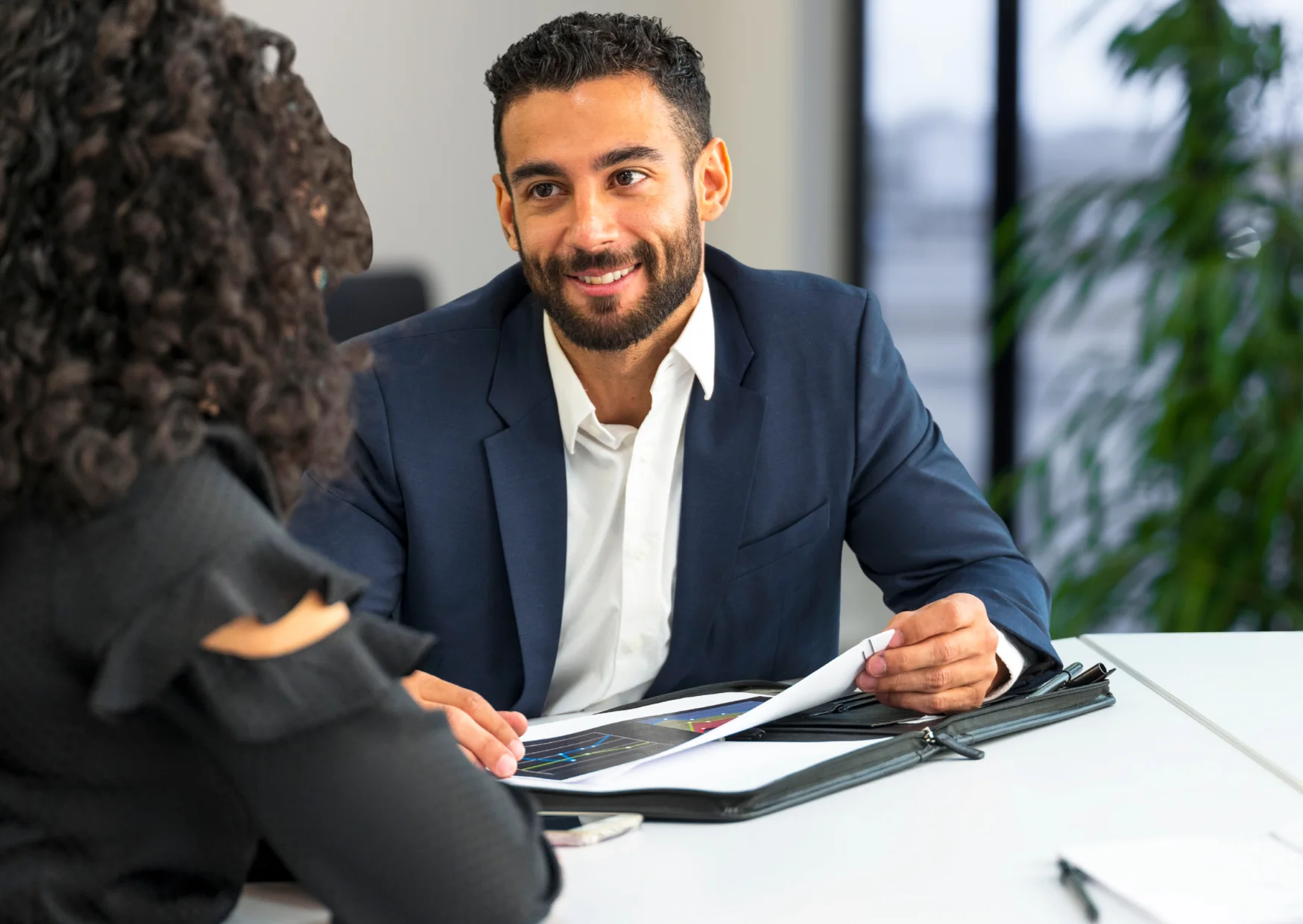 A person in an interview