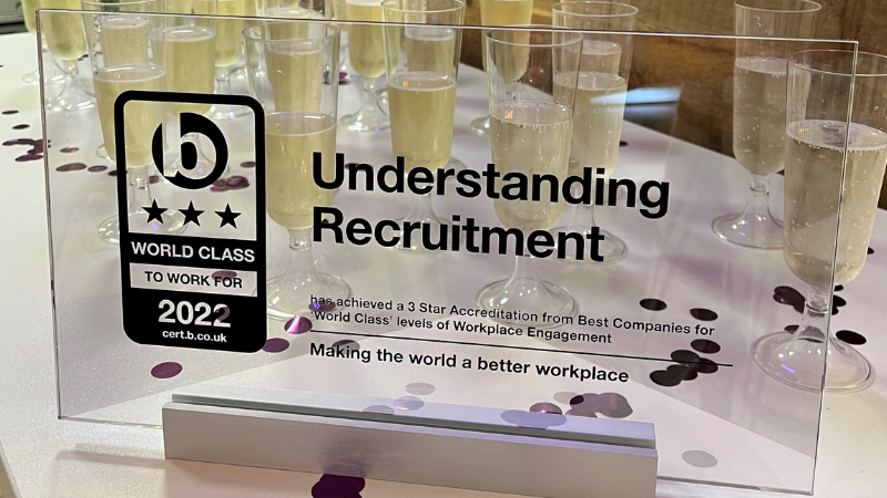 Understanding Recruitment Earns 'World-Class' Accreditation & Ranks On Three 'Best Companies' League Tables 