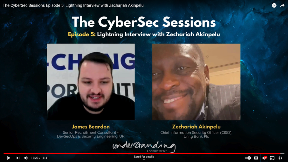 The CyberSec Sessions Episode 5: Lightning Interview with Zechariah Akinpelu