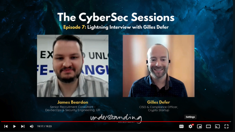 The CyberSec Sessions Episode 7: Lightning Interview with Gilles Defer