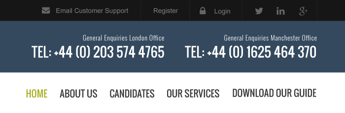 An improved example of a website's phone numbers on a navigation bar