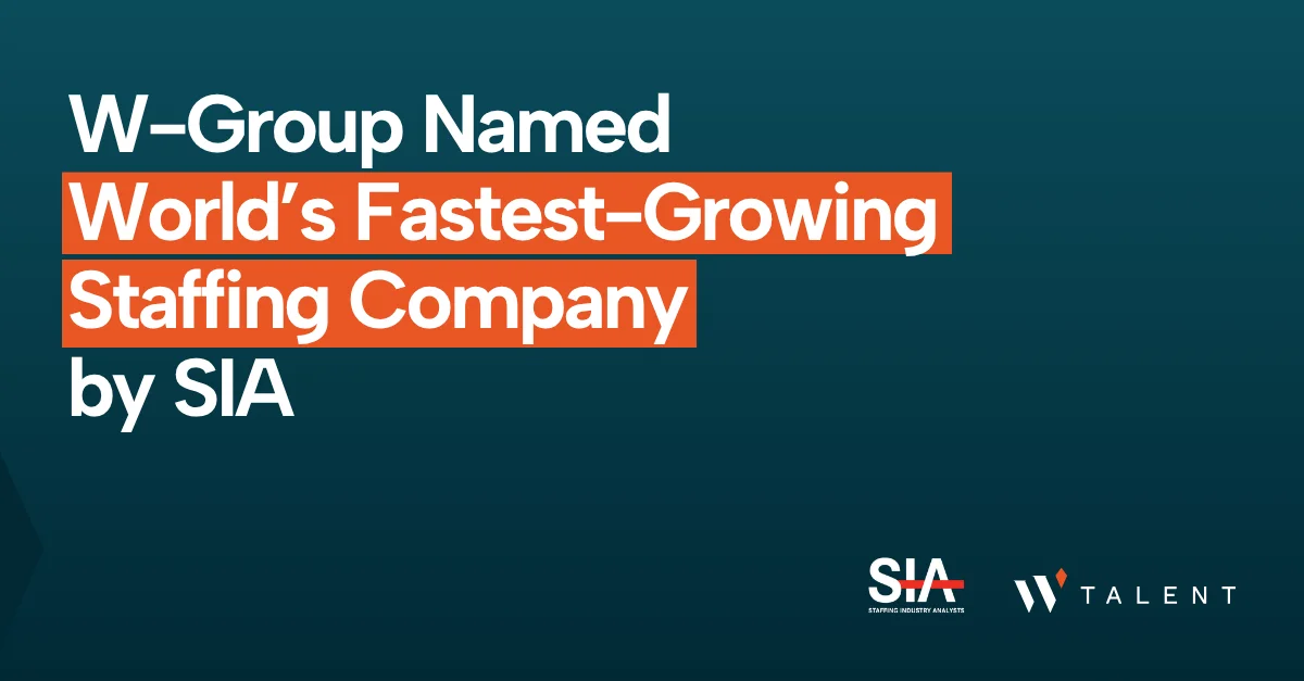W-Group Named World’s Fastest-Growing Staffing Company by SIA 