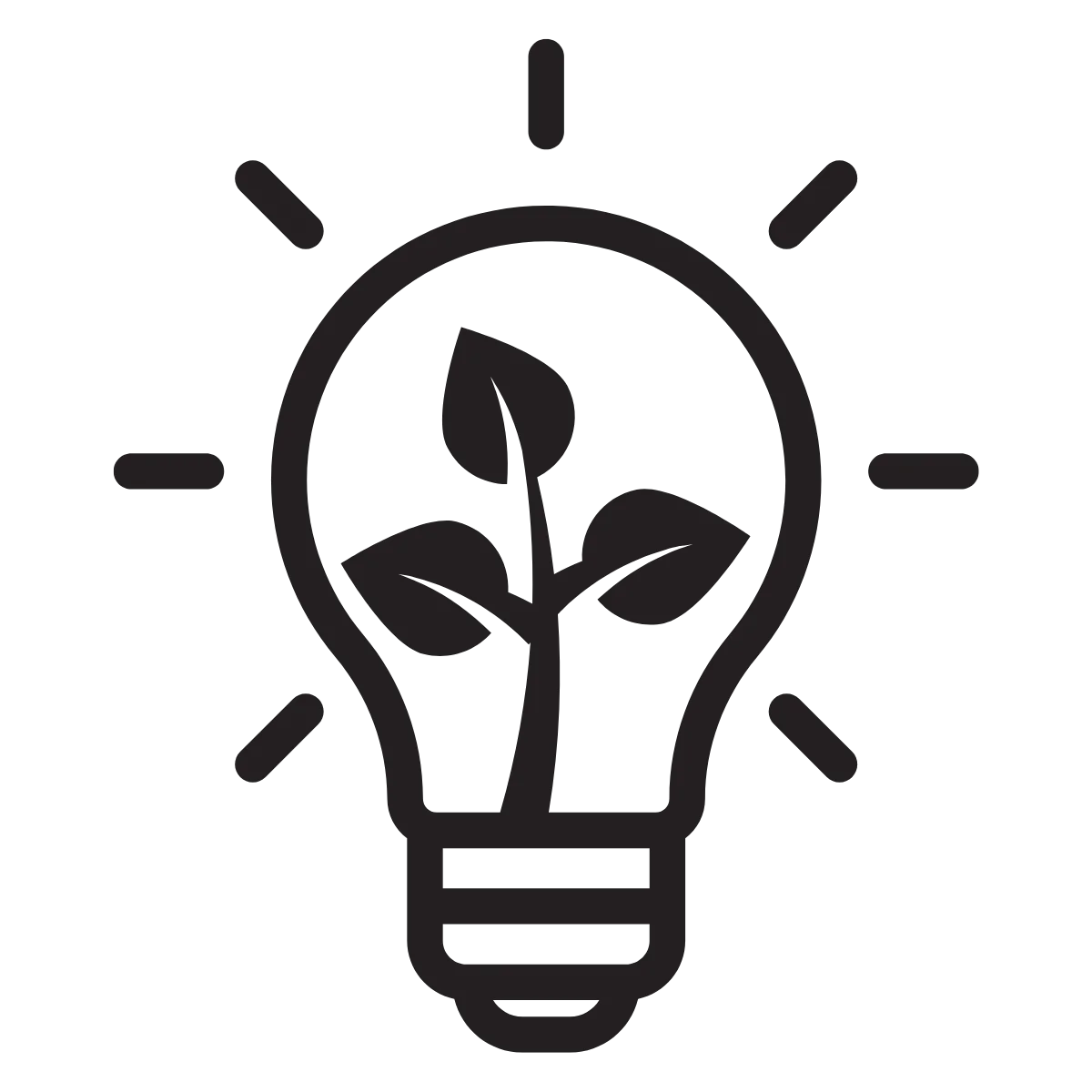 wind turbine and leaf icon for cleantech