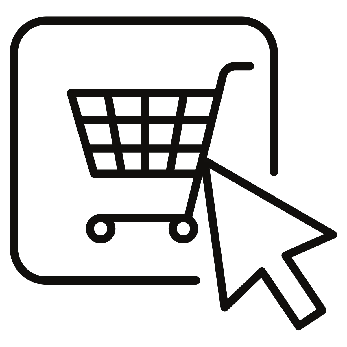 phone and shopping bag icon for consumertech