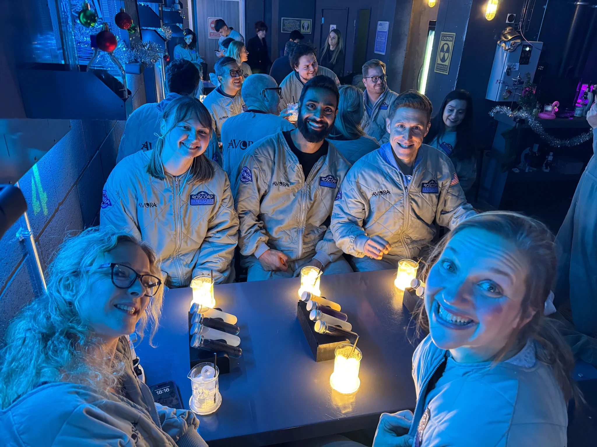 Group of colleagues at an interactive cocktail event